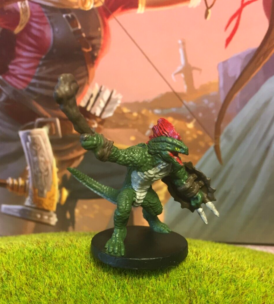 Lizardfolk Fighter D&D Miniature Dungeons Dragons Rage of Demons 11 warrior