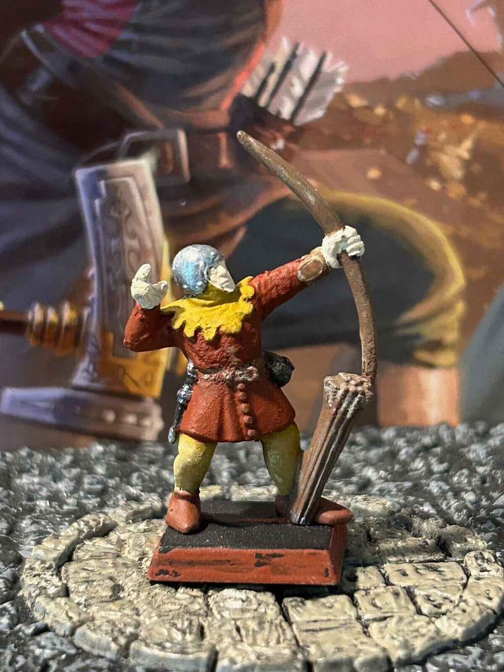 Human Archer painted plastic D&D Miniature Dungeons Dragons soldier militia npc