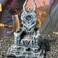 Bone Demon Faced Throne miniature Dungeon & Dragons D&D painted terrain dark