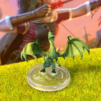 Cradlefall D&D Miniature Dungeons Dragons Wild Beyond Witchlight green wyrmling