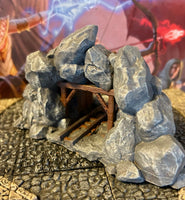 
              Stone Mountain Mine Opening miniature Dungeon & Dragons D&D painted terrain
            