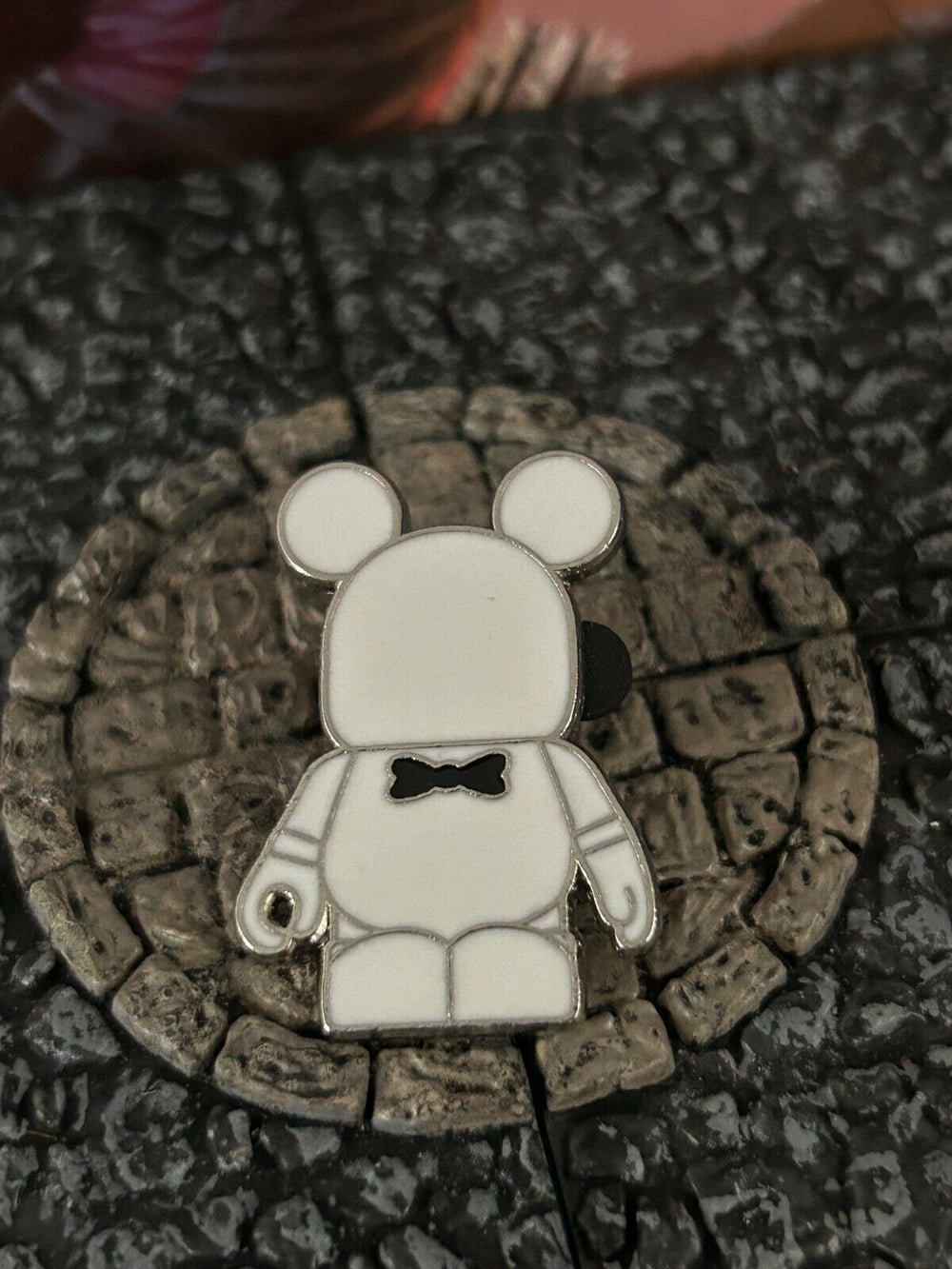 White Blank Tux Vinylmation Bow Tie Mickey Disney Collectible Trader Pin