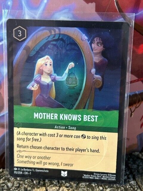 Disney Lorcana Mother Knows Best card FOIL Uncommon The First Chapter Song 95