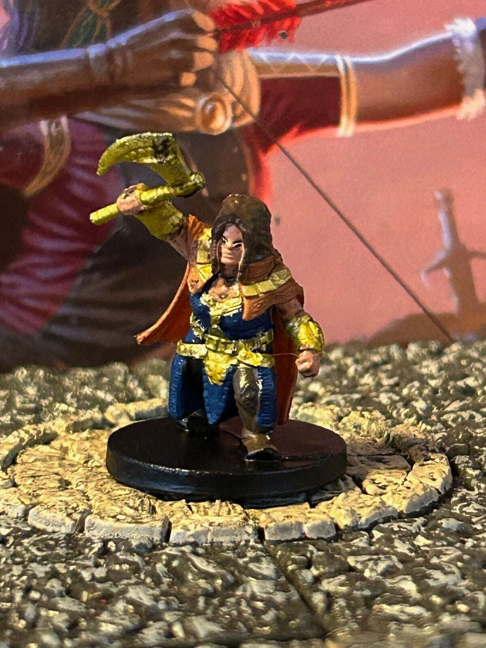 Gold Dwarf Guard D&D Miniature Dungeons Dragons Elemental Evil 15 fighter cleric