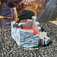 Light Up Red Magic Lit Stone Well Ruins Dungeon & Dragons D&D terrain printed