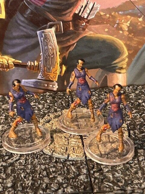 Zombie 3 pack D&D Miniature Dungeons Dragons Shattered Obelisk undead warrior 4