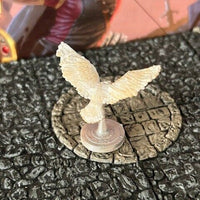 Owl Familiar printed painted miniature Dungeon Dragons D&D druid white bird