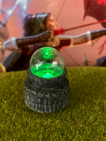 
              LED Light Up Magic Crystal Ball w/resin stone base Dungeon & Dragons D&D terrain
            
