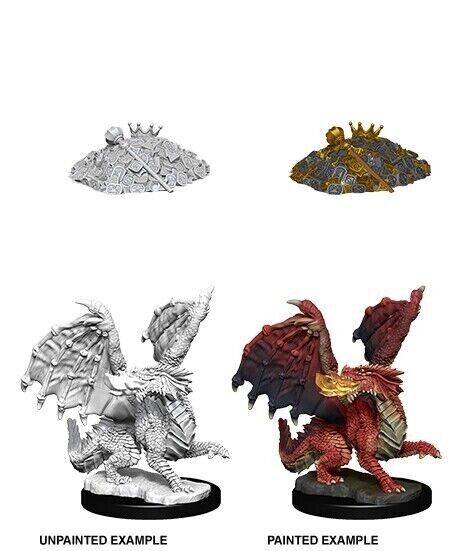 Red Dragon Wyrmling Nolzur's D&D miniature Dungeons Dragons unpainted W10 baby Z