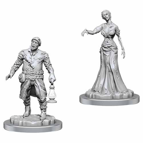 Zombies W18 2 pk Deep Cuts D&D miniature Dungeons Dragons unpainted undead Z