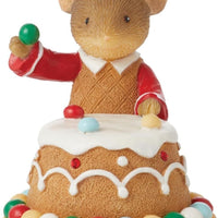 Finishing Touch mouse 6015291 Tails with Heart Gingerbread Enesco Christmas cake