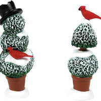 Christmas Cardinal Topiaries 2 pc Department 56 Snow Village Accessories 6013636