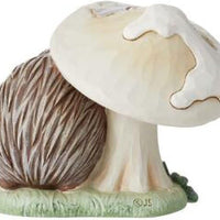 White Woodland Hedgehog & Mushroom 6011618 Jim Shore Heartwood Creek Christmas Z