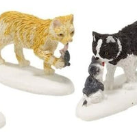 Stray Cat Strut 4 pc Department 56 Village Accessories 6009811 Christmas kitten