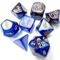 Chessex 30055 Lab Dice Lustrous Azurite Blue dice 8 pc D&D Dungeons and Dragons