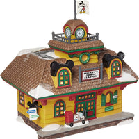 Mickey's Train Station Department 56 Disney Village 4032203 mouse building USED