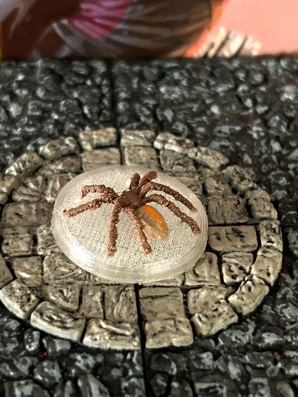 Medium Brown Spider printed miniature Dungeon & Dragons D&D cave poisonous druid