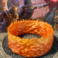 Ring of Fire Flamestrike Spell miniature Dungeon & Dragons D&D printed painted