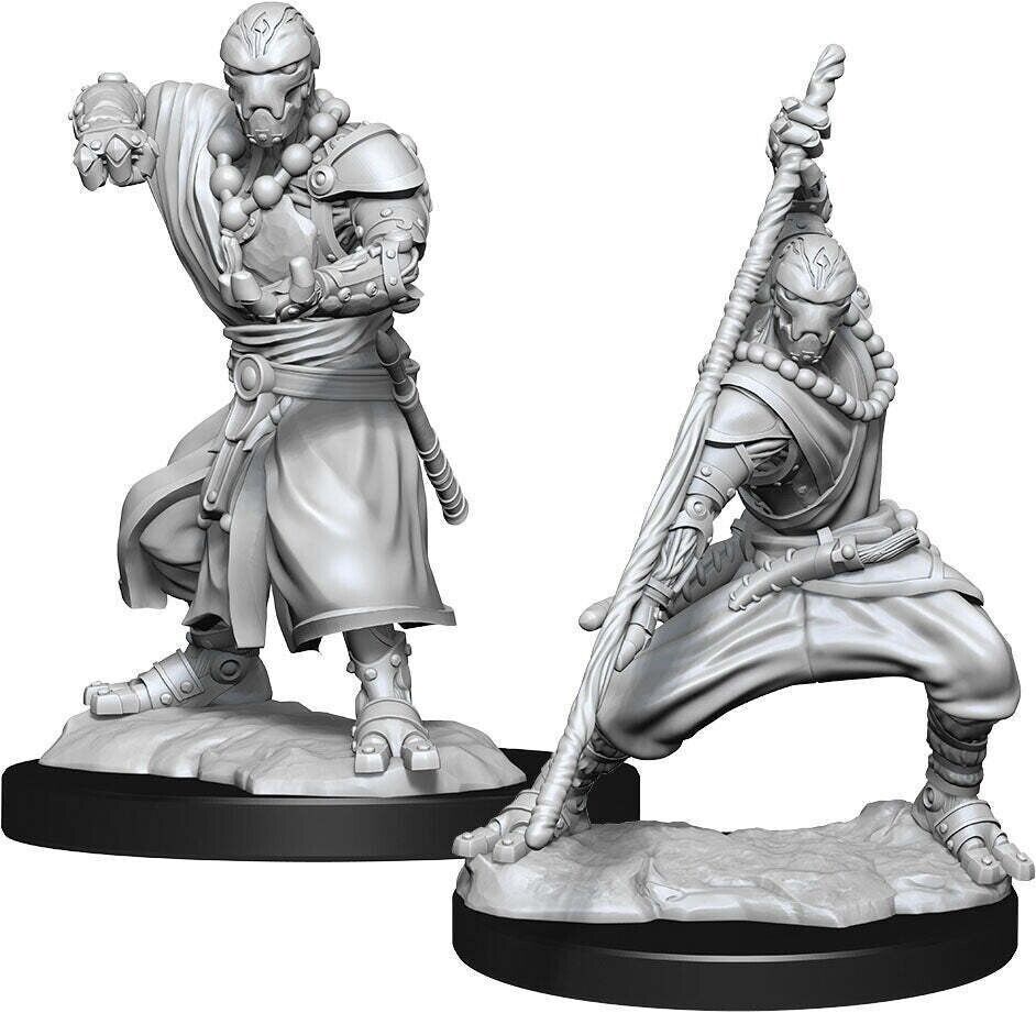 Warforged Monk 2 pk Nolzur's D&D miniature Dungeons Dragons unpainted brawler Z