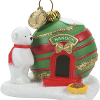 Nanook's Home Department 56 North Pole Village 6009834 Christmas ornament bear Z