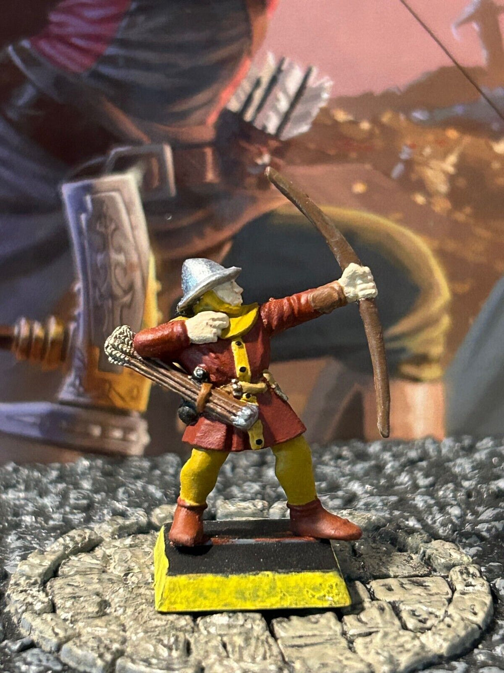 Human Archer painted D&D Miniature Dungeons Dragons soldier militia npc fighter