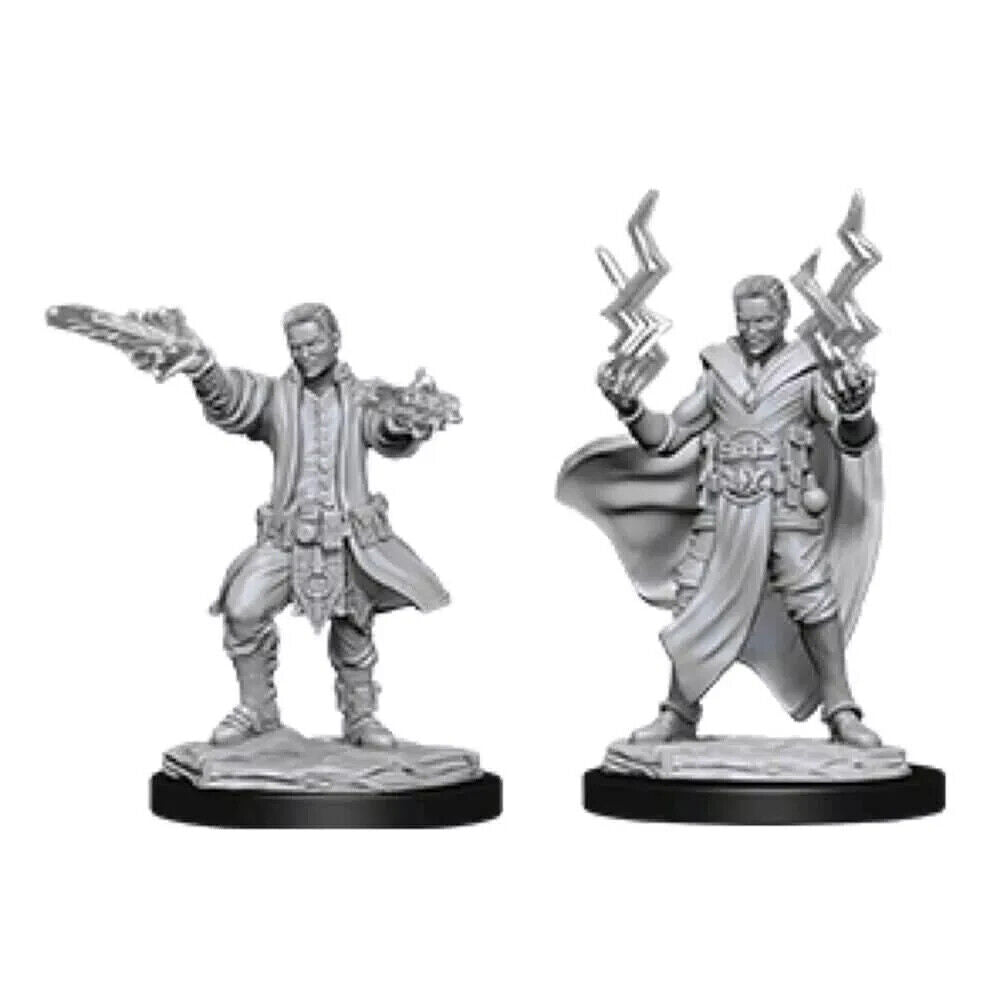 Male Human Sorcerer 2pk Nolzur's D&D miniature Dungeons Dragons unpainted wizard