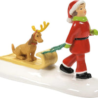 A Trip to Who-Ville Department 56 Snow Village 6011417 Christmas dog sled A