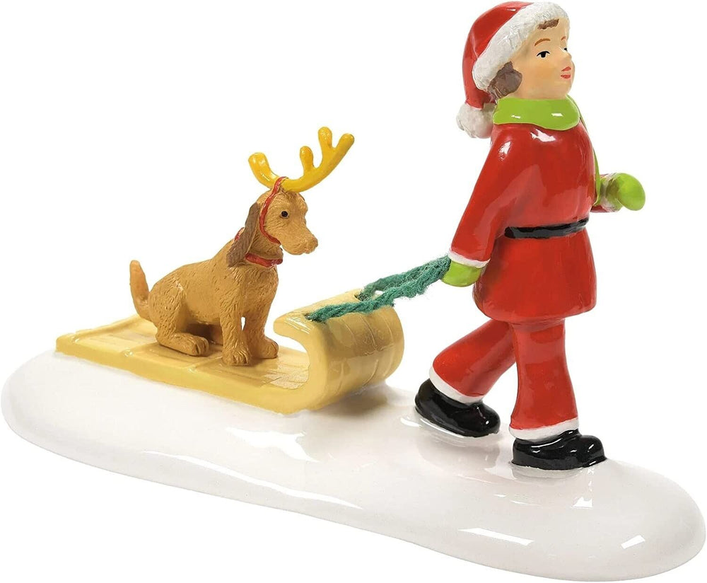 A Trip to Who-Ville Department 56 Snow Village 6011417 Christmas dog sled A