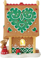 
              Gingerbread Mouse House Tails with Heart lit building Christmas Holiday 6015294
            