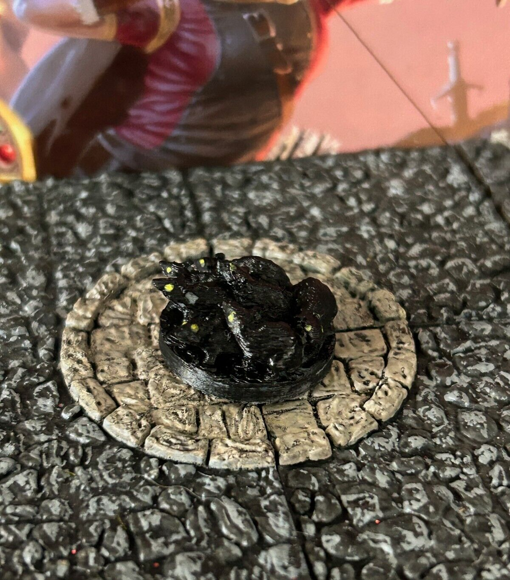 Swarm of Rats printed painted miniature Dungeon & Dragons D&D druid medium giant