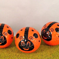 Orange Lady Bug golf ball 3pk Golfball Critters NOVELTY GOLF BALLS insect animal