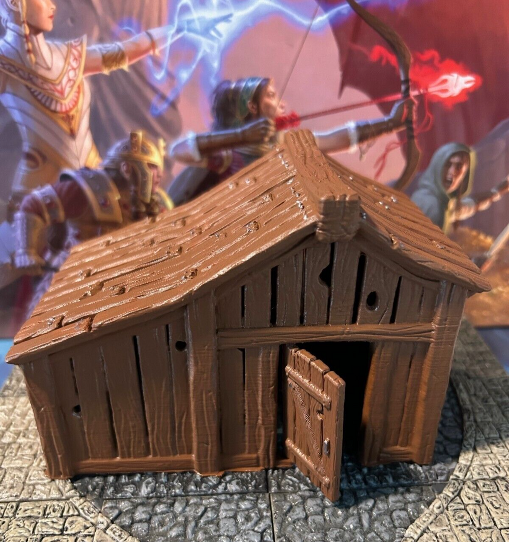 Large Wooden Barn miniature Dungeon & Dragons D&D painted terrain village farm