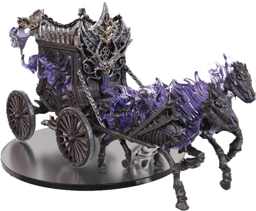 Death Coach Pathfinder miniature D&D Dungeons & Dragons undead carriage horse Z