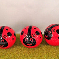 Red Lady Bug golf ball 3pk Golfball Critters NOVELTY GOLF BALLS insect animal