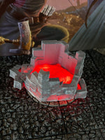 
              Light Up Red Magic Lit Stone Well Ruins Dungeon & Dragons D&D terrain printed
            