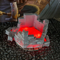 Light Up Red Magic Lit Stone Well Ruins Dungeon & Dragons D&D terrain printed