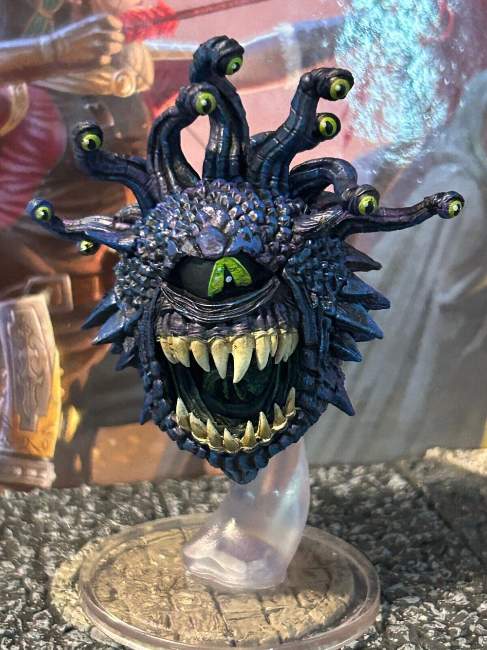 Beholder D&D Miniature Dungeons Dragons Beholder Box set large eye tyrant purple