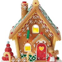 Gingerbread Mouse House Tails with Heart lit building Christmas Holiday 6015294