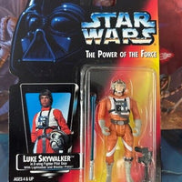 Luke Skywalker X-Wing Short Red Card Star Wars Power of the Force POTF 1995