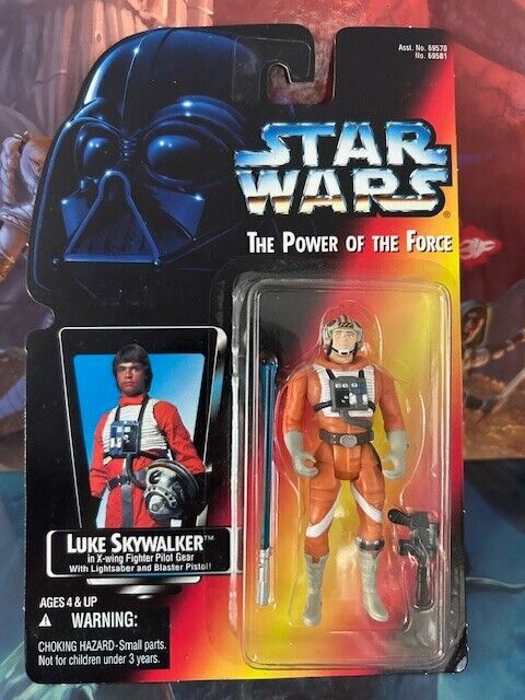 Luke Skywalker X-Wing Short Red Card Star Wars Power of the Force POTF 1995