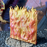 Large Wall of Fire Spell painted miniature Dungeon & Dragons D&D printed terrain