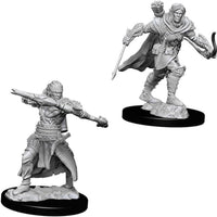 Male Half Elf Ranger 2pk Deep Cuts D&D miniature Dungeons Dragons unpainted W7 Z