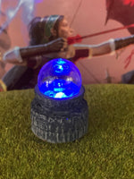 
              LED Light Up Magic Crystal Ball w/resin stone base Dungeon & Dragons D&D terrain
            