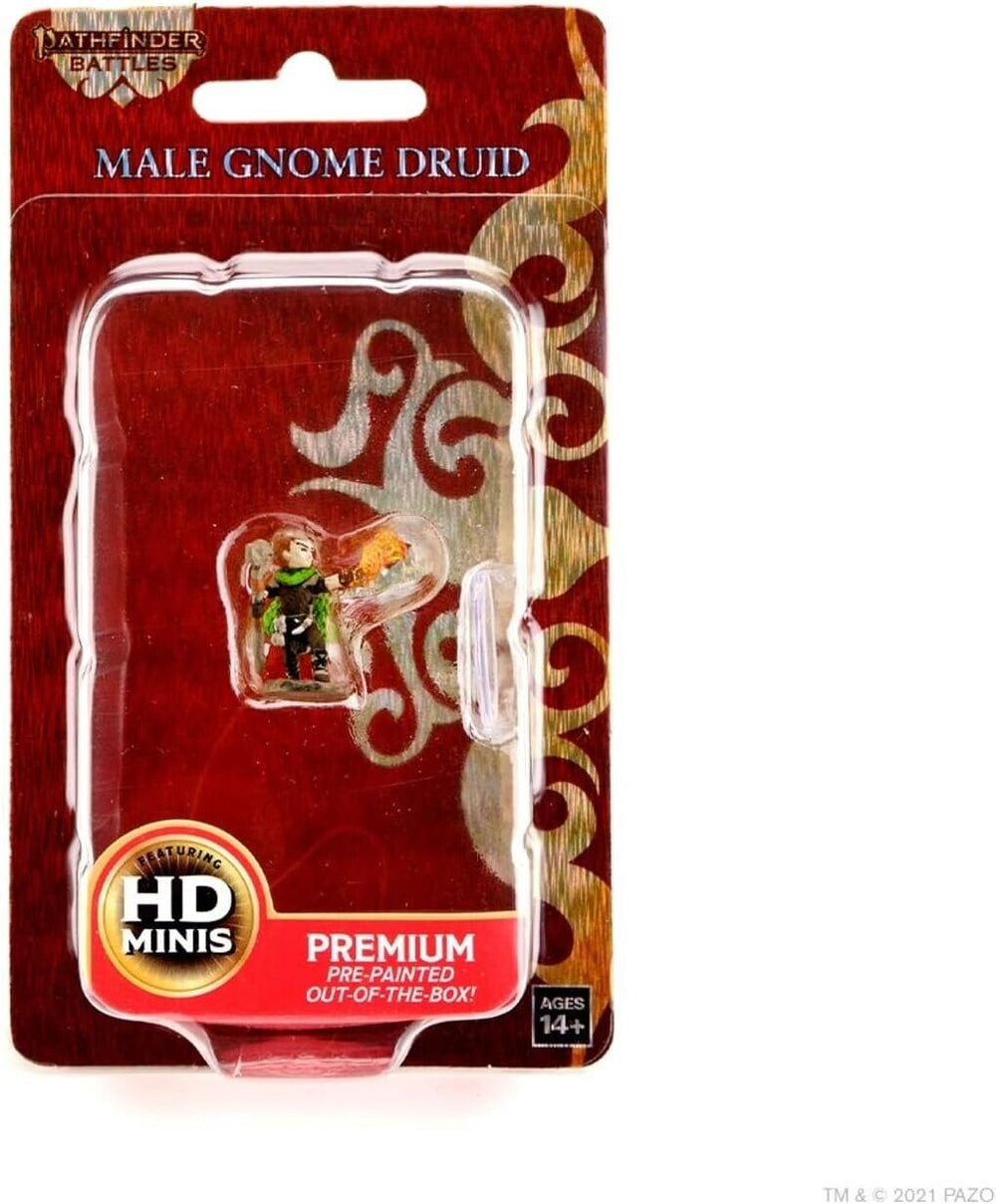 Male Gnome Druid Pathfinder Premium miniature D&D Dungeons Dragons wizard W3 Z