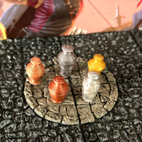 Burial Treasure Urn 5pc set painted miniature Dungeon & Dragons D&D terrain vase