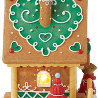 Gingerbread Mouse House Tails with Heart lit building Christmas Holiday 6015294