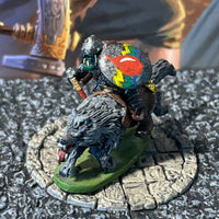 Orc Wolf Rider Vintage Grenadier Miniature D&D Dungeons Dragons Warrior broken