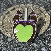 Maleficent Villain Candy Apple Hidden Mickey Disney Collectible Trader Pin