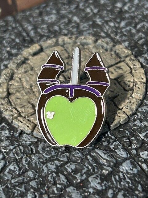 Maleficent Villain Candy Apple Hidden Mickey Disney Collectible Trader Pin