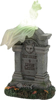 
              Kit E Kat Lit Tombstone Department 56 Snow Village Halloween 6013656 ghost cat
            